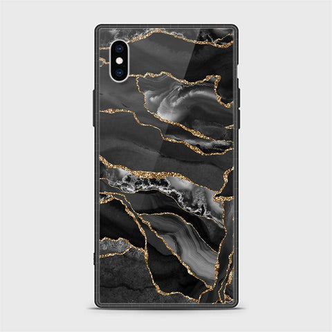 iPhone X Cover - Black Marble Series - HQ Ultra Shine Premium Infinity Glass Soft Silicon Borders Casee