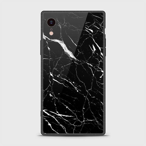 iPhone XR Cover - Black Marble Series - HQ Ultra Shine Premium Infinity Glass Soft Silicon Borders Casee