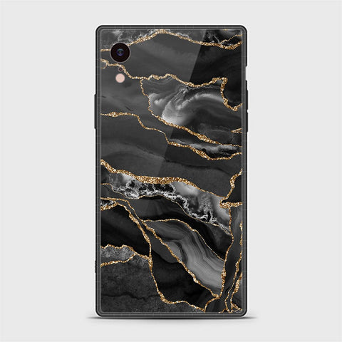 iPhone XR Cover - Black Marble Series - HQ Ultra Shine Premium Infinity Glass Soft Silicon Borders Casee