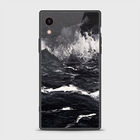 iPhone XR Cover - Black Marble Series - HQ Ultra Shine Premium Infinity Glass Soft Silicon Borders Casee