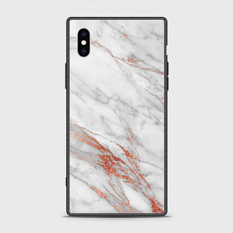 iPhone X Cover - White Marble Series - HQ Ultra Shine Premium Infinity Glass Soft Silicon Borders Casee