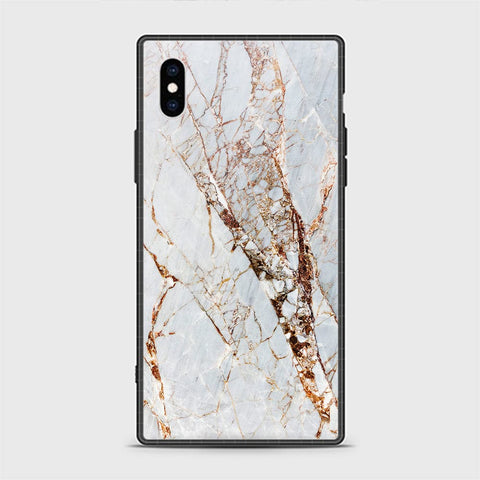 iPhone X Cover - White Marble Series - HQ Ultra Shine Premium Infinity Glass Soft Silicon Borders Casee