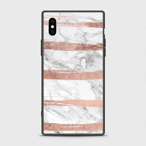 iPhone X Cover - White Marble Series - HQ Ultra Shine Premium Infinity Glass Soft Silicon Borders Casee