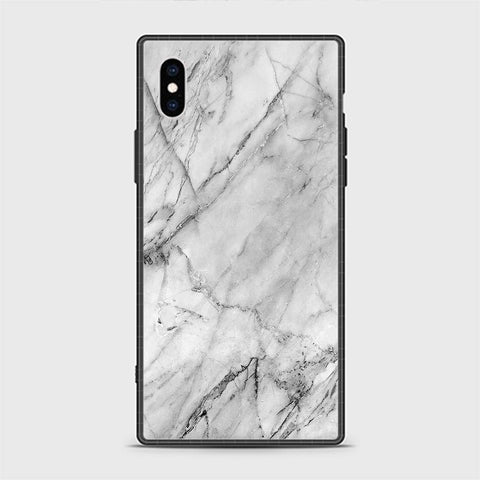 iPhone X Cover - White Marble Series - HQ Ultra Shine Premium Infinity Glass Soft Silicon Borders Casee