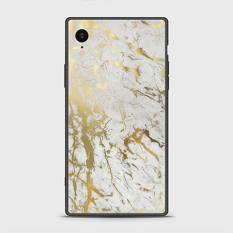 iPhone XR Cover - White Marble Series - HQ Ultra Shine Premium Infinity Glass Soft Silicon Borders Casee