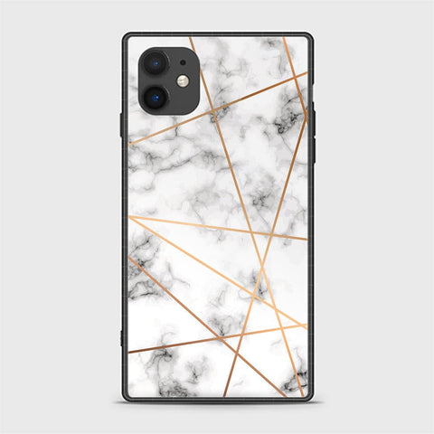 iPhone 11 Cover - White Marble Series 2 - HQ Ultra Shine Premium Infinity Glass Soft Silicon Borders Casee