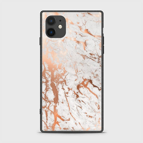 iPhone 11 Cover - White Marble Series 2 - HQ Ultra Shine Premium Infinity Glass Soft Silicon Borders Casee