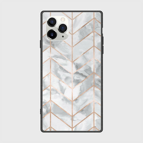 iPhone 12 Pro Cover - White Marble Series 2 - HQ Ultra Shine Premium Infinity Glass Soft Silicon Borders Casee