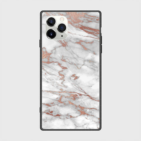 iPhone 12 Pro Cover - White Marble Series 2 - HQ Ultra Shine Premium Infinity Glass Soft Silicon Borders Casee