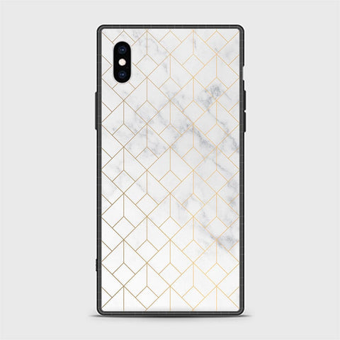 iPhone X Cover - White Marble Series 2 - HQ Ultra Shine Premium Infinity Glass Soft Silicon Borders Casee