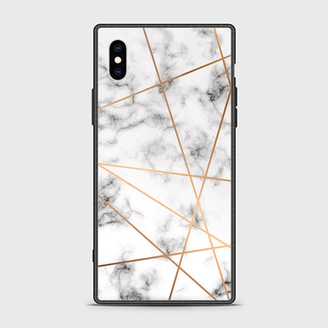 iPhone X Cover - White Marble Series 2 - HQ Ultra Shine Premium Infinity Glass Soft Silicon Borders Casee