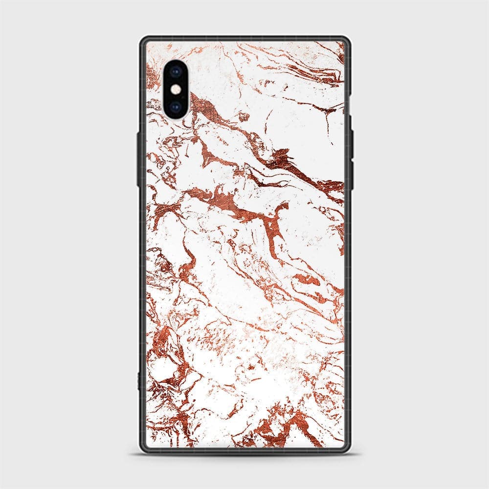 iPhone X Cover - White Marble Series 2 - HQ Ultra Shine Premium Infinity Glass Soft Silicon Borders Casee (Fast Delivery)