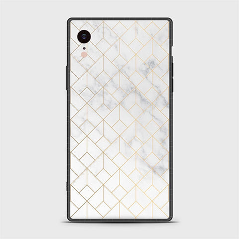 iPhone XR Cover - White Marble Series 2 - HQ Ultra Shine Premium Infinity Glass Soft Silicon Borders Casee