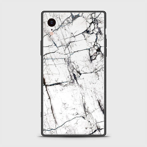 iPhone XR Cover - White Marble Series 2 - HQ Ultra Shine Premium Infinity Glass Soft Silicon Borders Casee