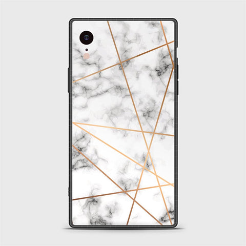 iPhone XR Cover - White Marble Series 2 - HQ Ultra Shine Premium Infinity Glass Soft Silicon Borders Casee