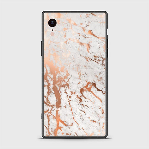 iPhone XR Cover - White Marble Series 2 - HQ Ultra Shine Premium Infinity Glass Soft Silicon Borders Casee