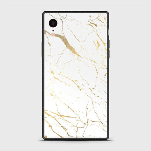 iPhone XR Cover - White Marble Series 2 - HQ Ultra Shine Premium Infinity Glass Soft Silicon Borders Casee