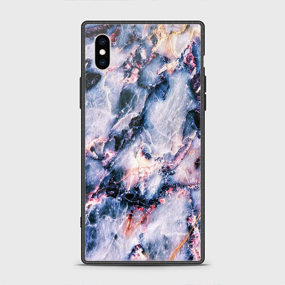 iPhone X Cover - Colorful Marble Series - HQ Ultra Shine Premium Infinity Glass Soft Silicon Borders Casee