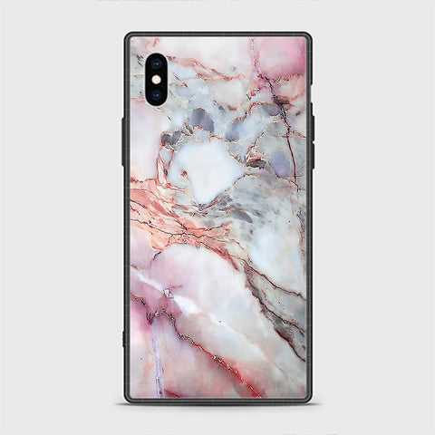 iPhone XS Cover - Colorful Marble Series - HQ Ultra Shine Premium Infinity Glass Soft Silicon Borders Casee