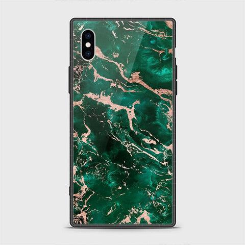 iPhone XS Cover - Colorful Marble Series - HQ Ultra Shine Premium Infinity Glass Soft Silicon Borders Casee