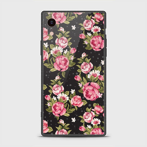 iPhone XR Cover - Floral Series - HQ Ultra Shine Premium Infinity Glass Soft Silicon Borders Casee