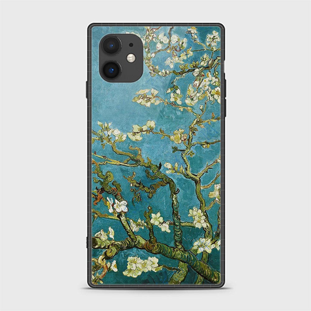 iPhone 11 Cover - Floral Series 2 - HQ Ultra Shine Premium Infinity Glass Soft Silicon Borders Casee