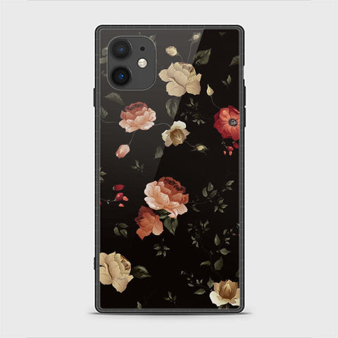 iPhone 11 Cover - Floral Series 2 - HQ Ultra Shine Premium Infinity Glass Soft Silicon Borders Casee