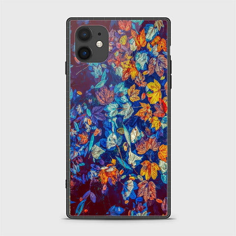 iPhone 11 Cover - Floral Series 2 - HQ Ultra Shine Premium Infinity Glass Soft Silicon Borders Casee