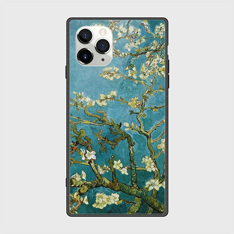 iPhone 11 Pro Max Cover - Floral Series 2 - HQ Ultra Shine Premium Infinity Glass Soft Silicon Borders Casee