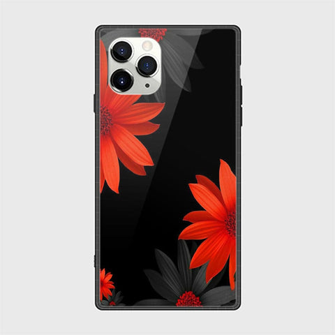 iPhone 11 Pro Max Cover - Floral Series 2 - HQ Ultra Shine Premium Infinity Glass Soft Silicon Borders Casee