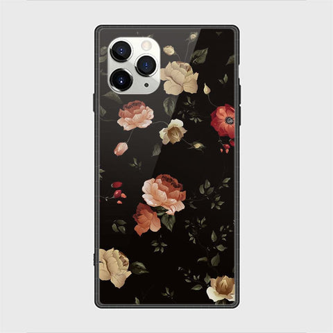 iPhone 11 Pro Max Cover - Floral Series 2 - HQ Ultra Shine Premium Infinity Glass Soft Silicon Borders Casee