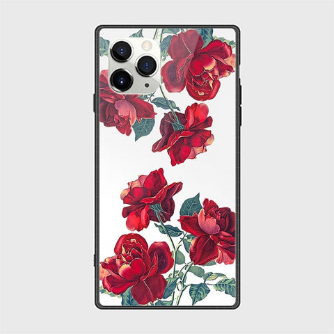 iPhone 11 Pro Max Cover - Floral Series 2 - HQ Ultra Shine Premium Infinity Glass Soft Silicon Borders Casee