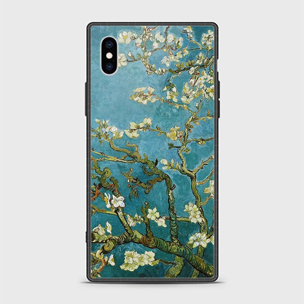 iPhone X Cover - Floral Series 2 - HQ Ultra Shine Premium Infinity Glass Soft Silicon Borders Casee