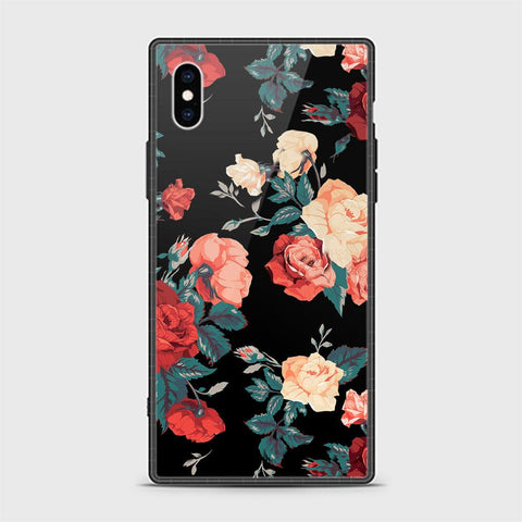 iPhone X Cover - Floral Series 2 - HQ Ultra Shine Premium Infinity Glass Soft Silicon Borders Casee