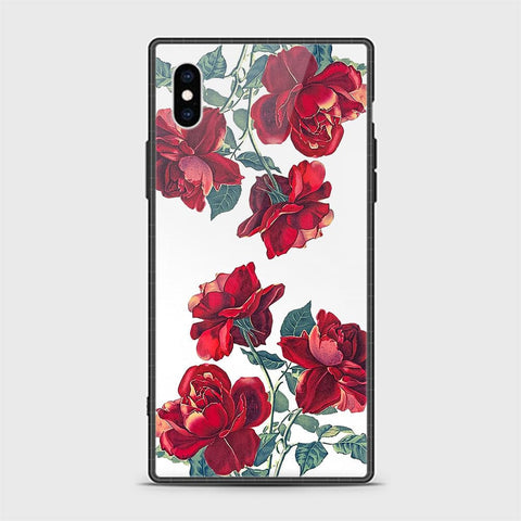 iPhone X Cover - Floral Series 2 - HQ Ultra Shine Premium Infinity Glass Soft Silicon Borders Casee