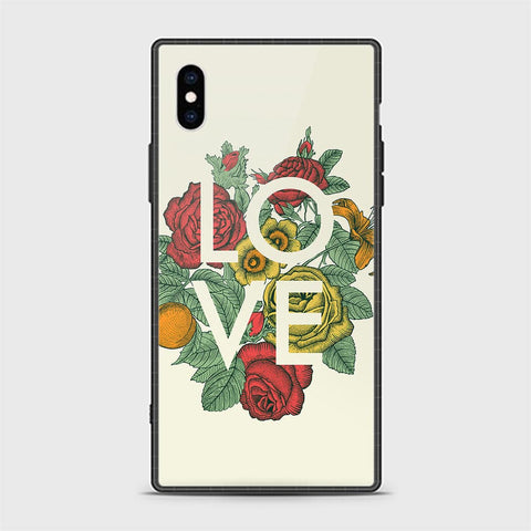 iPhone X Cover - Floral Series 2 - HQ Ultra Shine Premium Infinity Glass Soft Silicon Borders Casee