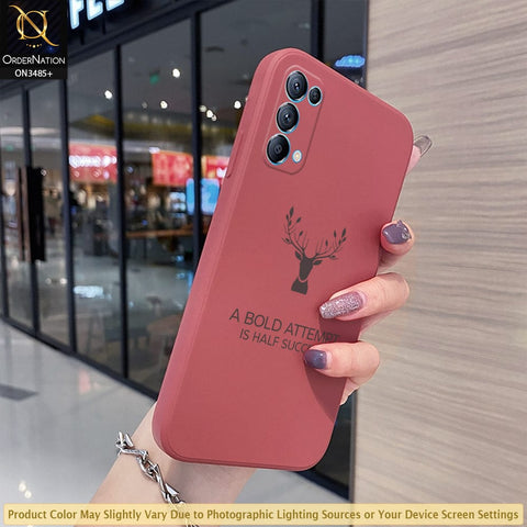 Oppo Reno 5 4G Cover - Red - ONation Bold Series - HQ Liquid Silicone Elegant Colors Camera Protection Soft Case ( Fast Delivery ) (H)