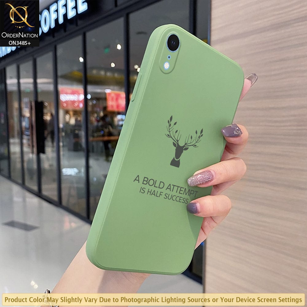 iPhone XR Cover - Light Green - ONation Bold Series - HQ Liquid Silicone Elegant Colors Camera Protection Soft Case ( Fast Delivery )