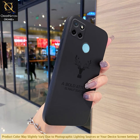 Realme C25Y Cover - ONation Bold Series - HQ Liquid Silicone Elegant Colors Camera Protection Soft Case