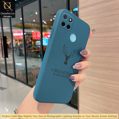 Realme C21Y Cover - ONation Bold Series - HQ Liquid Silicone Elegant Colors Camera Protection Soft Case