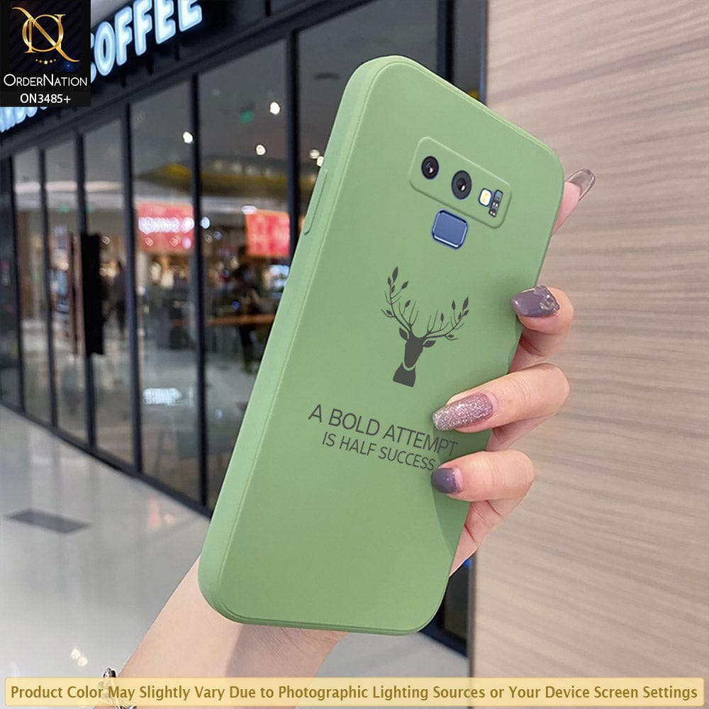 Samsung Galaxy Note 9 Cover - Light Green - ONation Bold Series - HQ Liquid Silicone Elegant Colors Camera Protection Soft Case ( Fast Delivery )