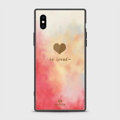 iPhone XS Cover - Onation Heart Series - HQ Ultra Shine Premium Infinity Glass Soft Silicon Borders Case