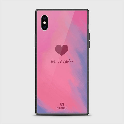 iPhone XS Cover - Onation Heart Series - HQ Ultra Shine Premium Infinity Glass Soft Silicon Borders Case