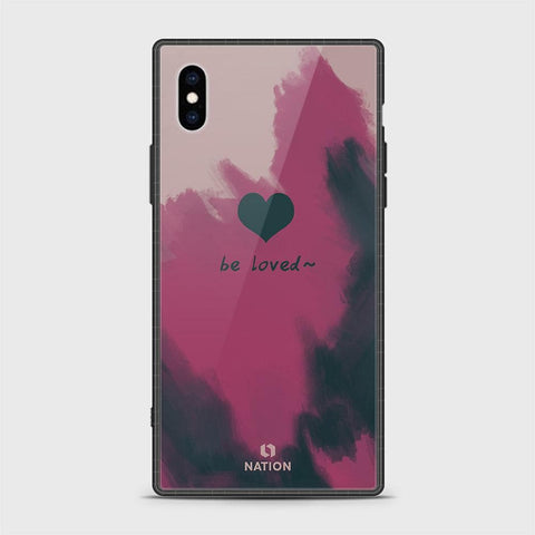 iPhone XS Cover - Onation Heart Series - HQ Ultra Shine Premium Infinity Glass Soft Silicon Borders Case