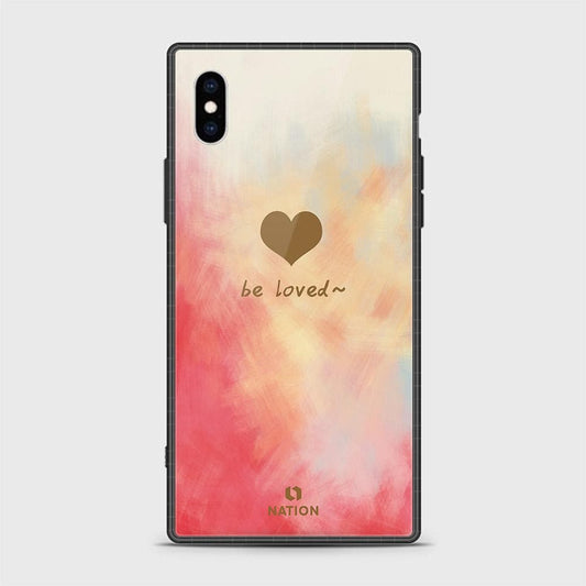 iPhone XS Max Cover - Onation Heart Series - HQ Ultra Shine Premium Infinity Glass Soft Silicon Borders Case