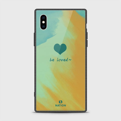 iPhone XS Max Cover - Onation Heart Series - HQ Ultra Shine Premium Infinity Glass Soft Silicon Borders Case