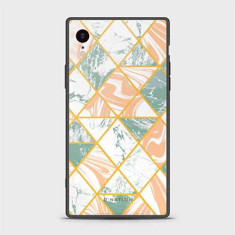 iPhone XR Cover - O'Nation Shades of Marble Series - HQ Ultra Shine Premium Infinity Glass Soft Silicon Borders Case