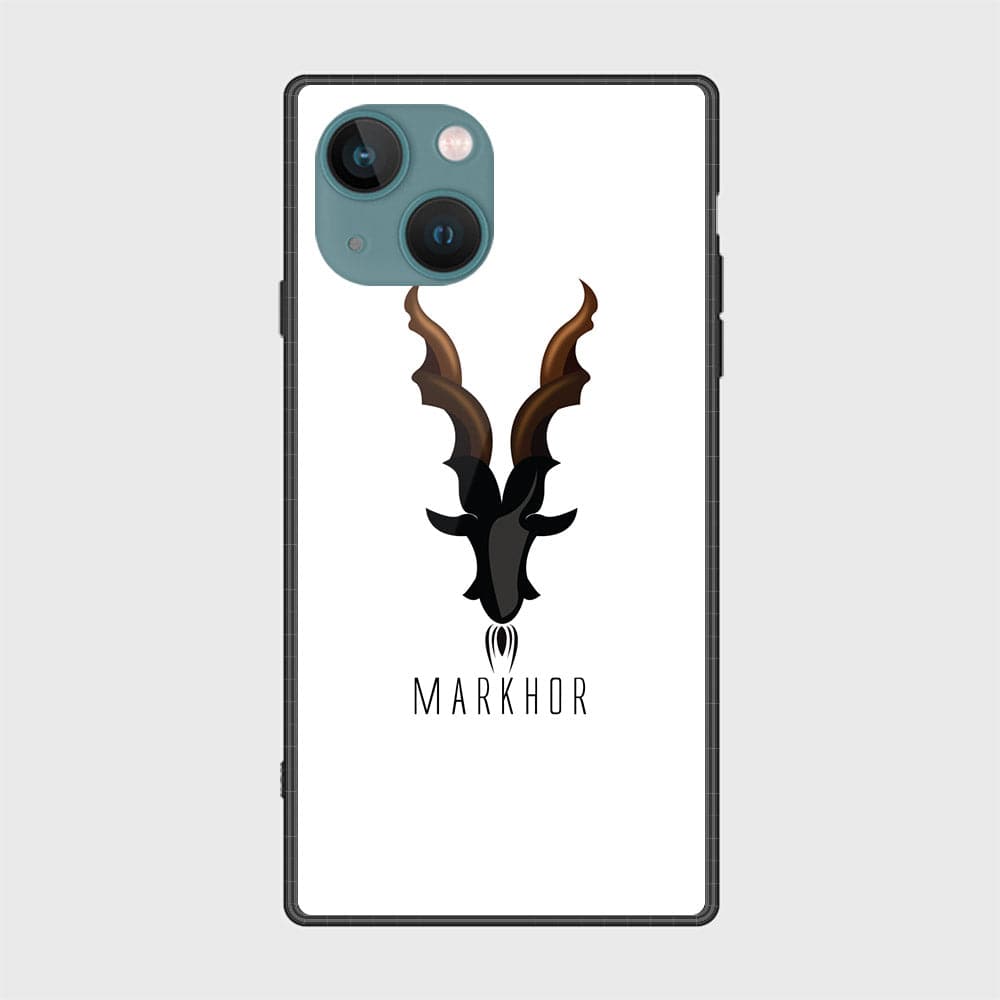 iPhone 14 Plus Cover - Markhor Series - D136 - HQ Ultra Shine Premium Infinity Glass Soft Silicon Borders Case ( Fast Delivery )