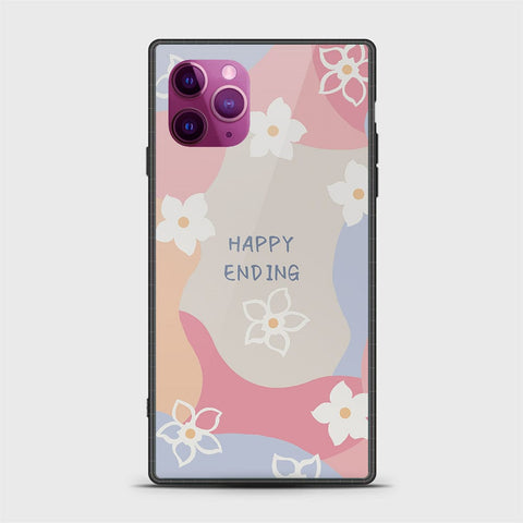 iPhone 11 Pro Cover - Happy Series - HQ Ultra Shine Premium Infinity Glass Soft Silicon Borders Case