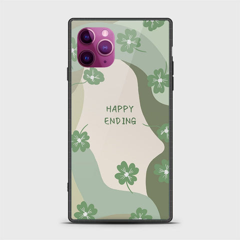 iPhone 11 Pro Cover - Happy Series - HQ Ultra Shine Premium Infinity Glass Soft Silicon Borders Case